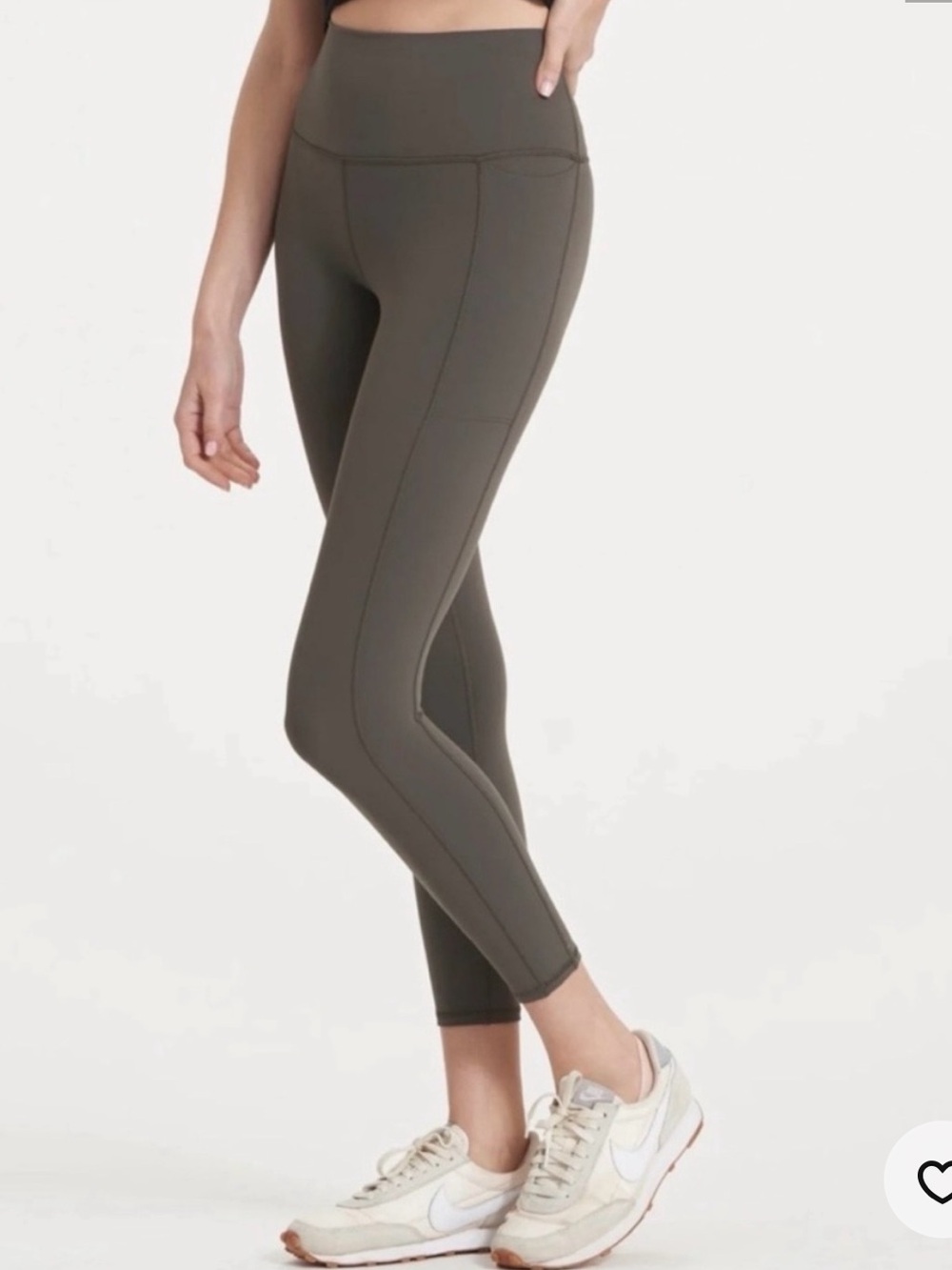 Vuori High-Waist Muted Green Studio Pocket Leggings